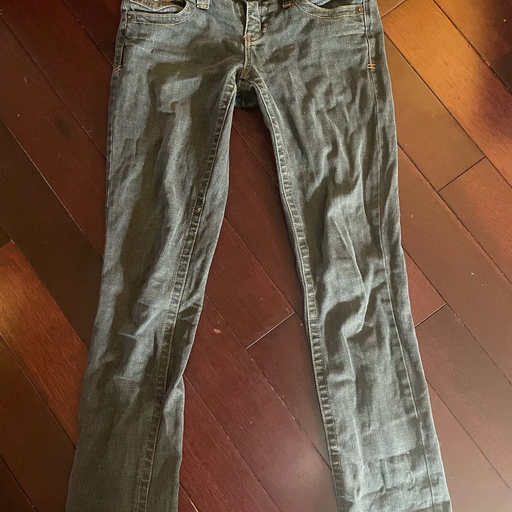 Lowrise straight leg grey y2k jeans